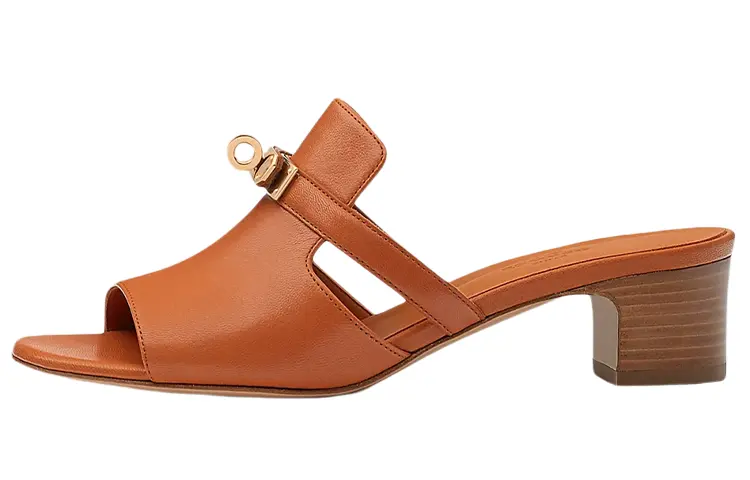 Шлепанцы женские коричневые Hermes