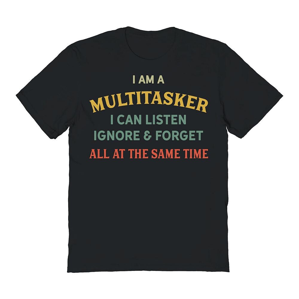 

Мужская футболка COLAB89 от Threadless «Я многозадачный человек, я могу слушать, игнорировать графику» COLAB89 by Threadless, черный