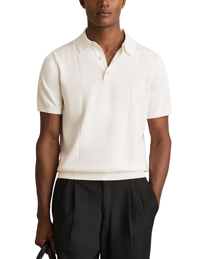

Эшер Поло из трикотажа Regular Fit REISS, слоновая кость/кремовый
