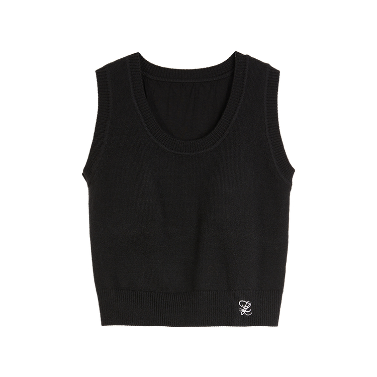 

Топ-майка женская с круглым вырезом и умеренным вырезом на спине ELLE, черный