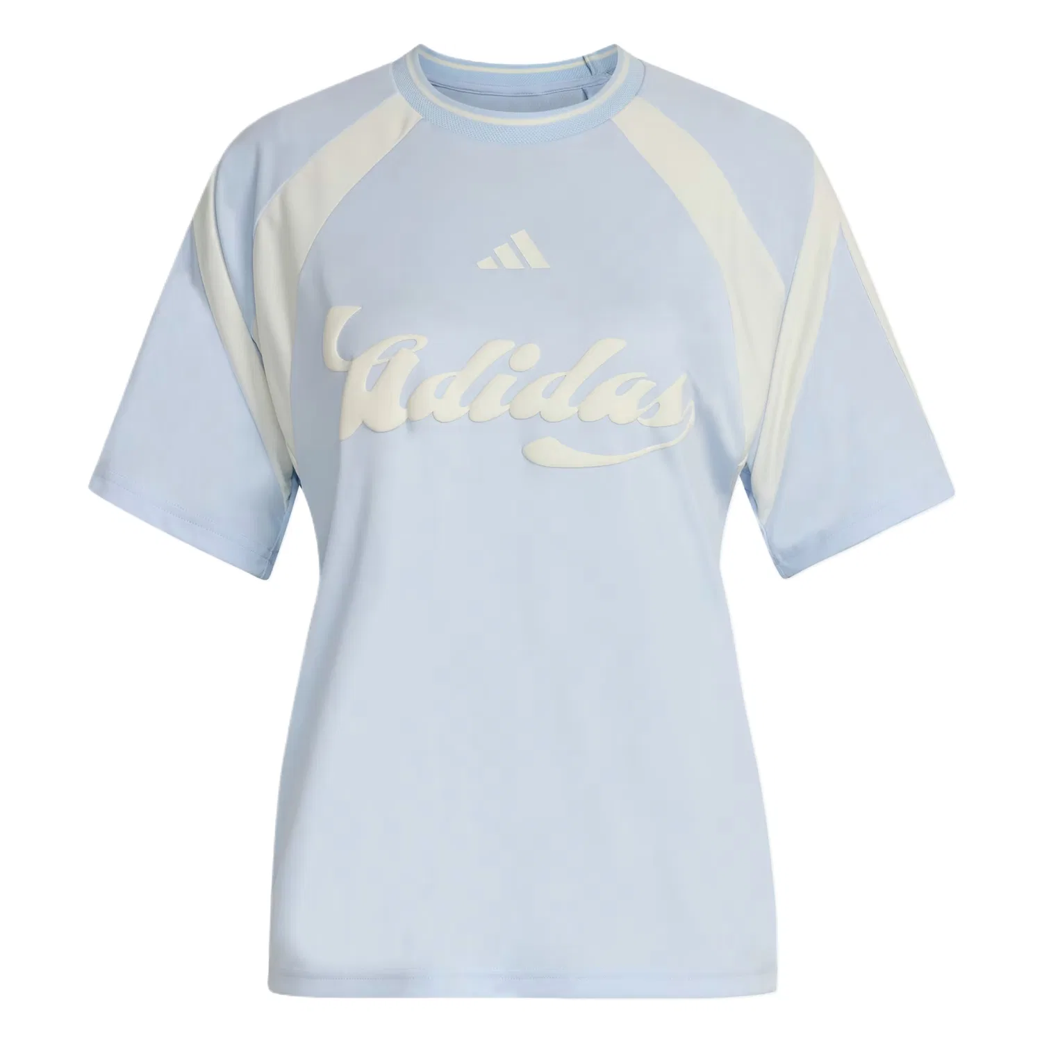 Футболка с опущенным плечом Adidas Crystal Blue/Ecru