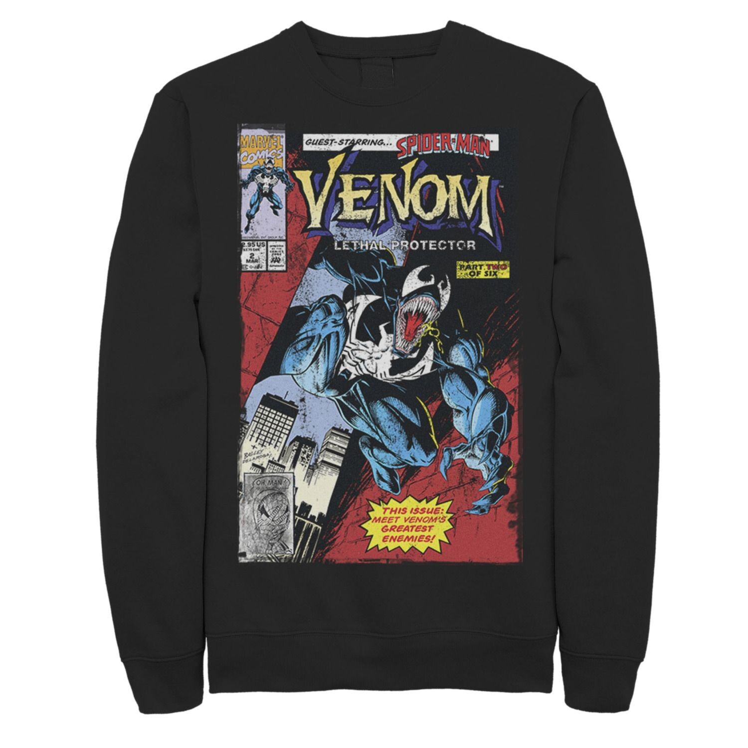 

Мужская толстовка Venom Lethal Protector в стиле ретро с комиксами Marvel