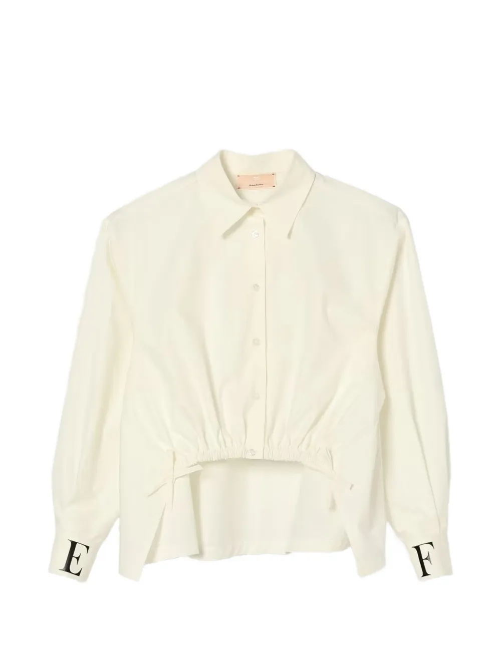 

Рубашка с принтом-логотипом Elisabetta Franchi La Mia Bambina, бежевый