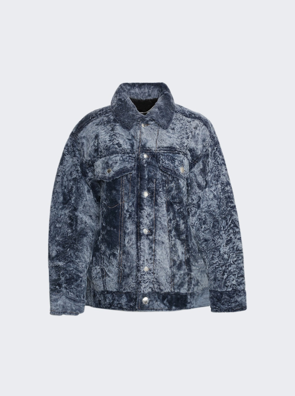 

Пальто-смокинг из овчины с наконечниками alexanderwang, цвет rich indigo