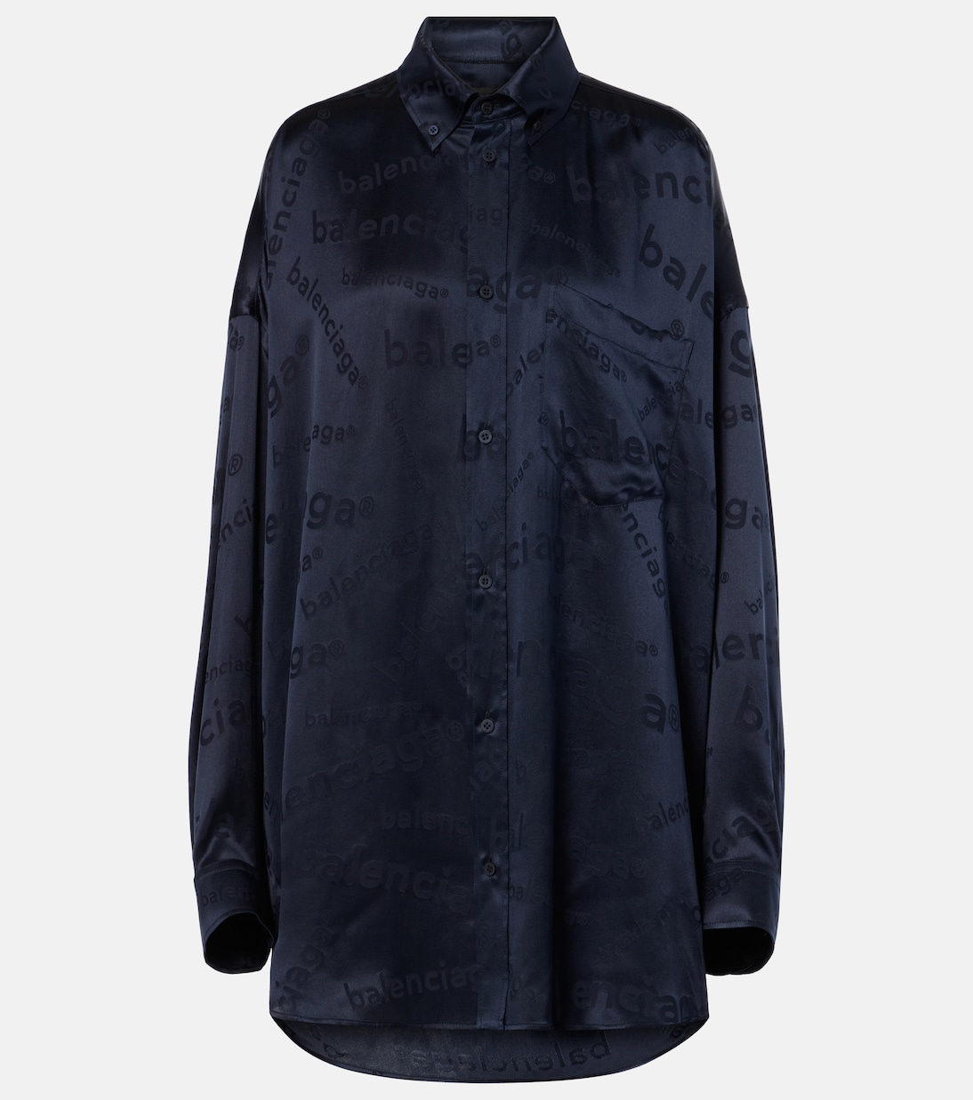 

Рубашка из коконового шелка Balenciaga, Faded Black