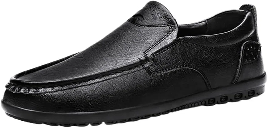 Лоферы Leather Shoes for Men Slip On Loafers, Black UOPYNE