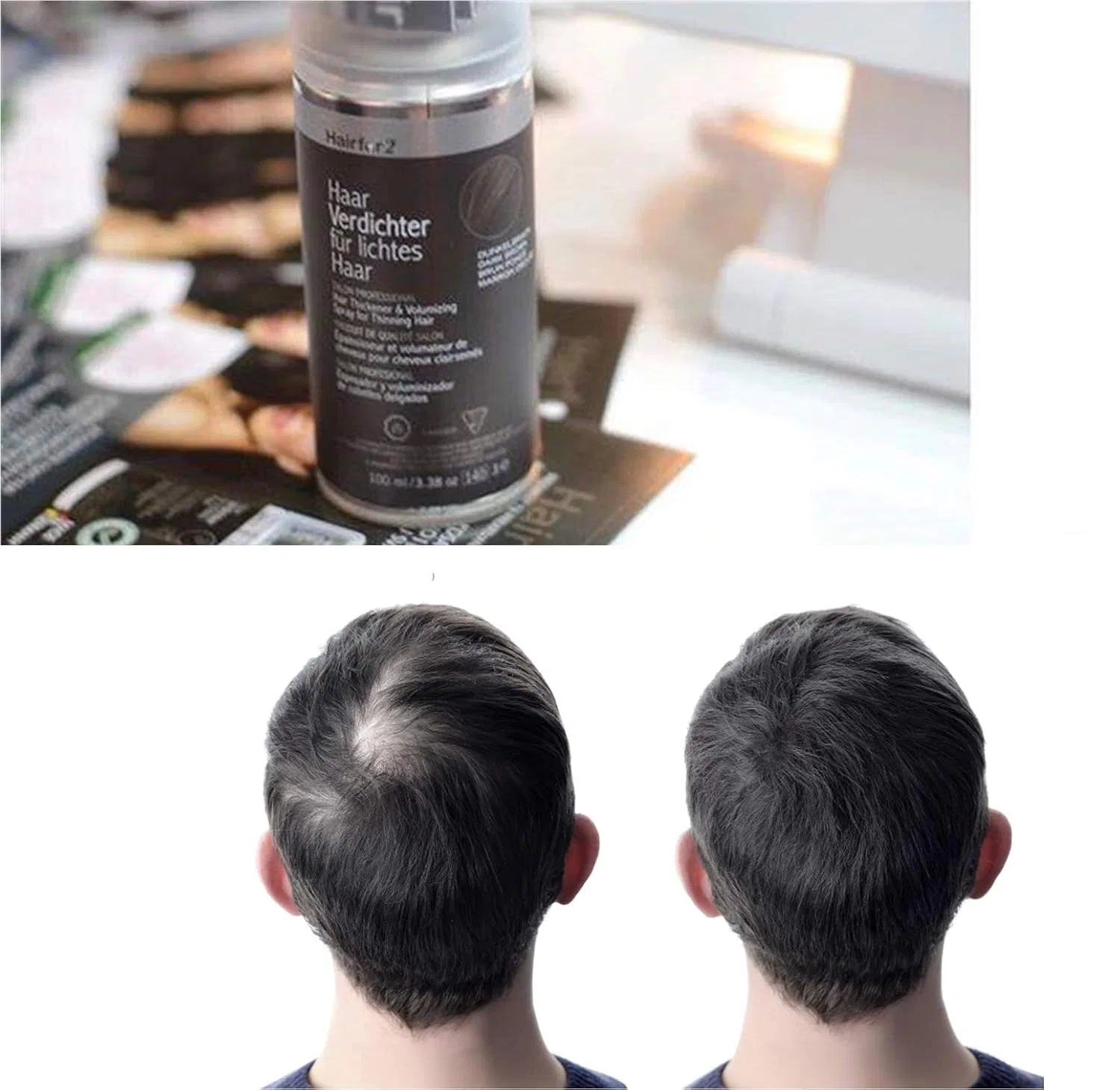 Загуститель для волос HAIRFOR2, светло-коричневый, 13.5 унций Hairfor 2 — фото 2