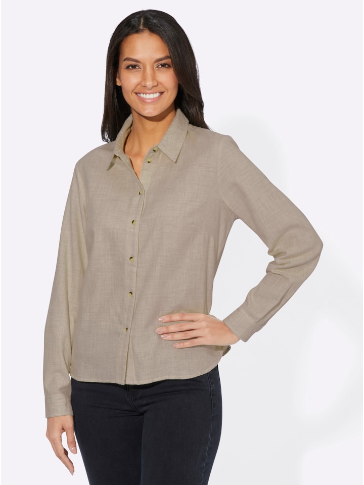 

Блузка-рубашка цвета шампанского-меланж WITT WEIDEN