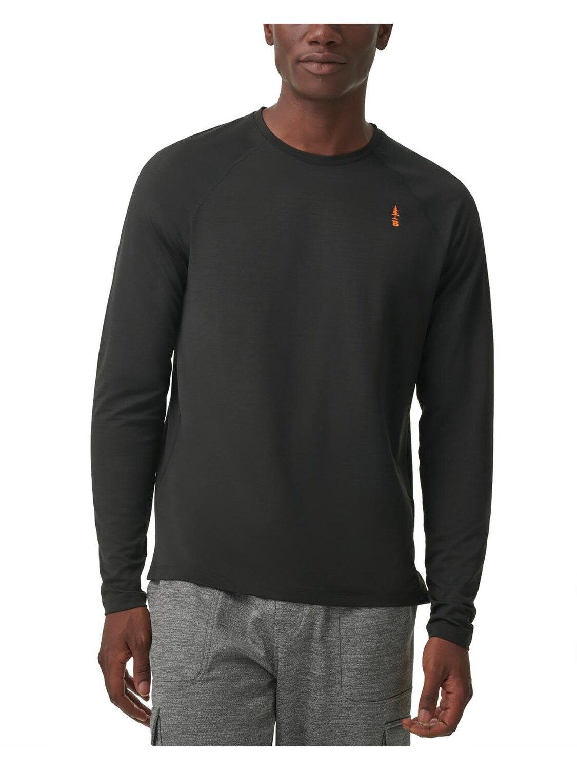 

Мужская футболка с длинным рукавом на открытом воздухе BASS OUTDOOR, черный