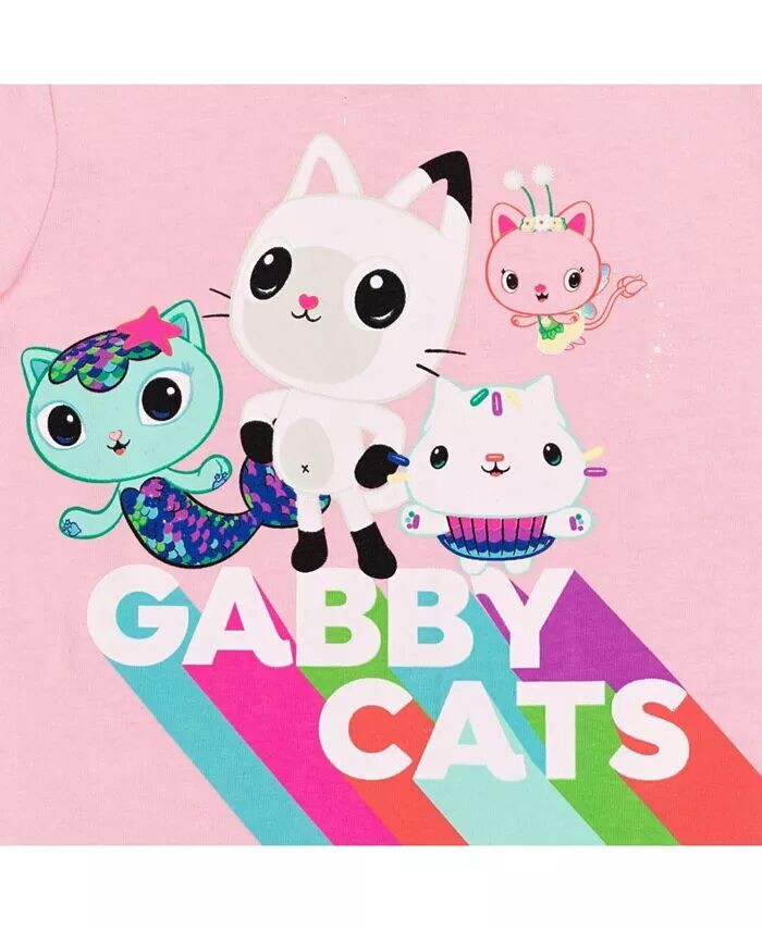 Комплект из 2 футболок для девочек Dreamworks Gabby'S Dollhouse, мультиколор — фото 3