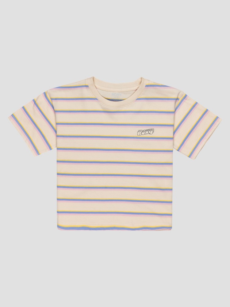 

Футболка Roxy Never Saw Strip Kids T-Shirt, parchement tri stripe rg