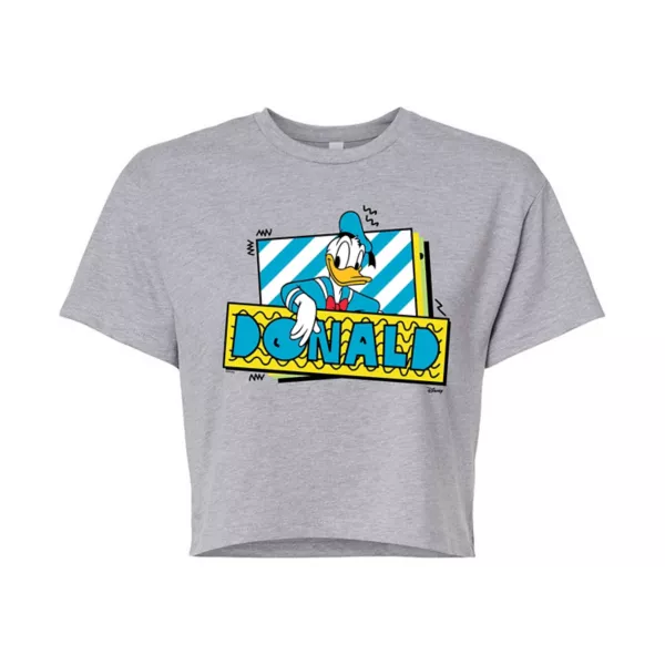 

Укороченная футболка с принтом Дональда Дака-младшего Disney, серый
