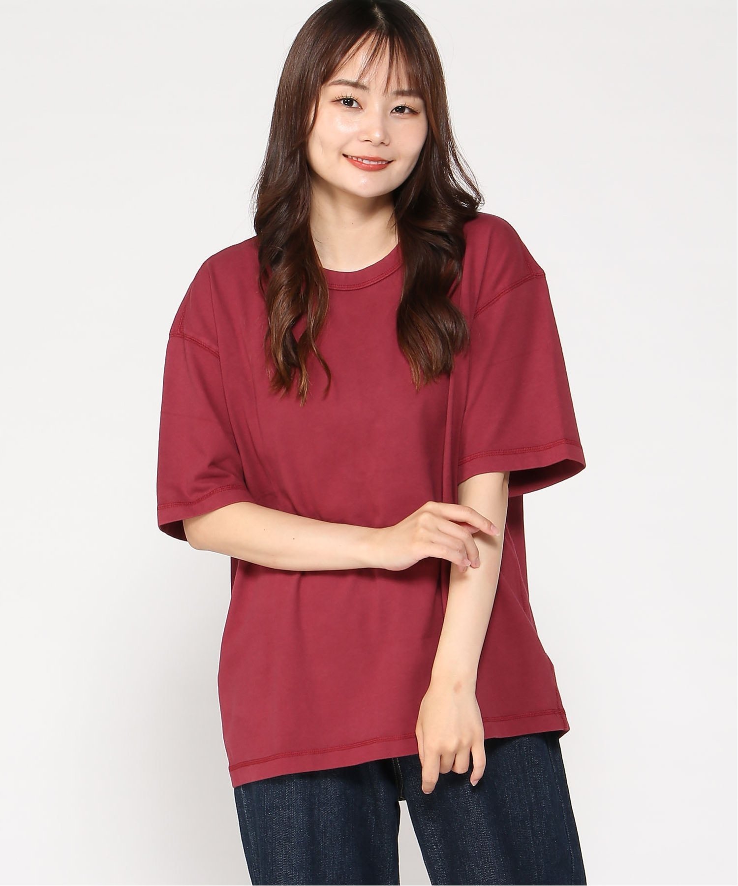 (U) Плотная укороченная футболка GAP, RED_DELICIOUS_2