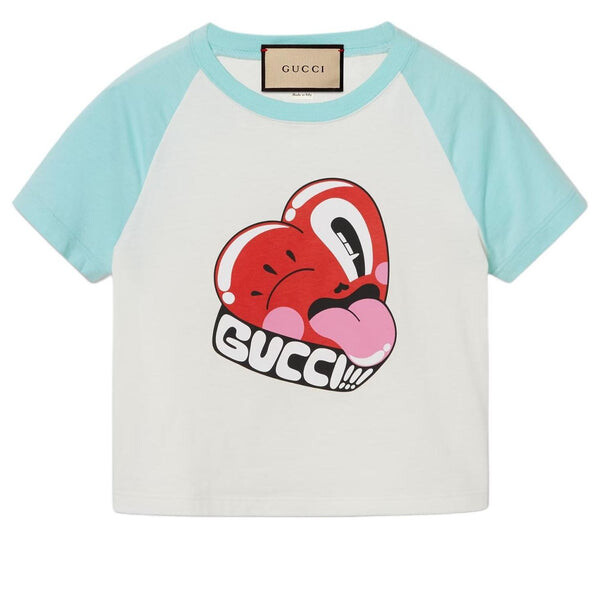 

Футболка cotton jersey short sleeved t-shirt 'off white' Gucci, белый