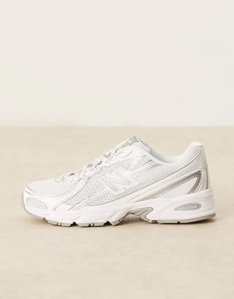 740 кроссовки белого и серебристого цвета New Balance — фото 2