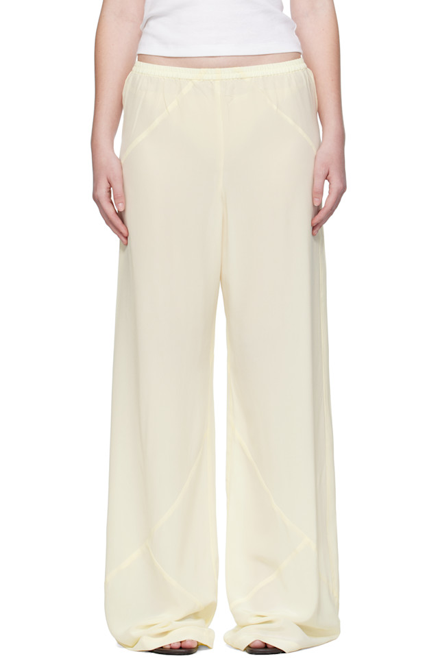 

Paris Georgia Желтые домашние брюки с косым рисунком