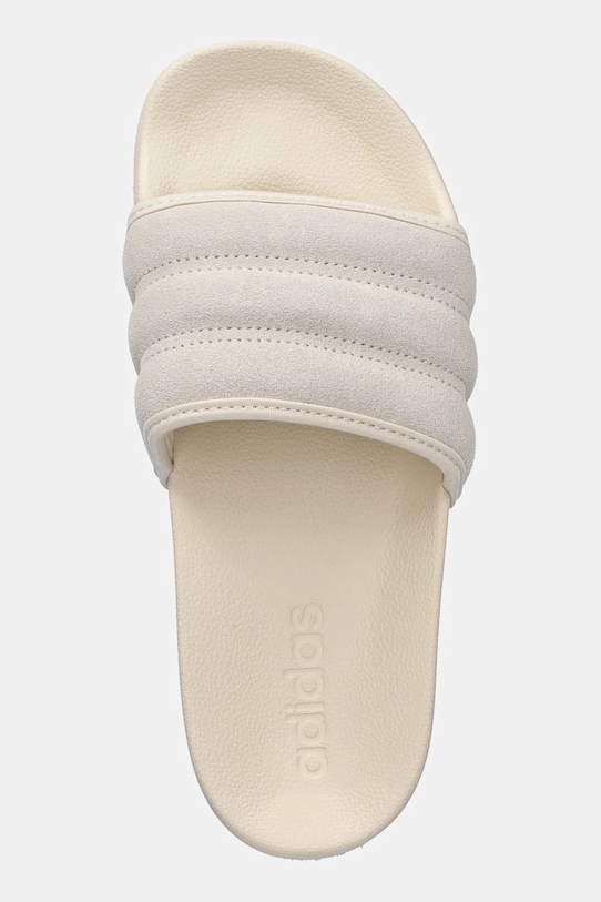 Замшевые шлепанцы Adilette Noshower Adidas, бежевый — фото 4