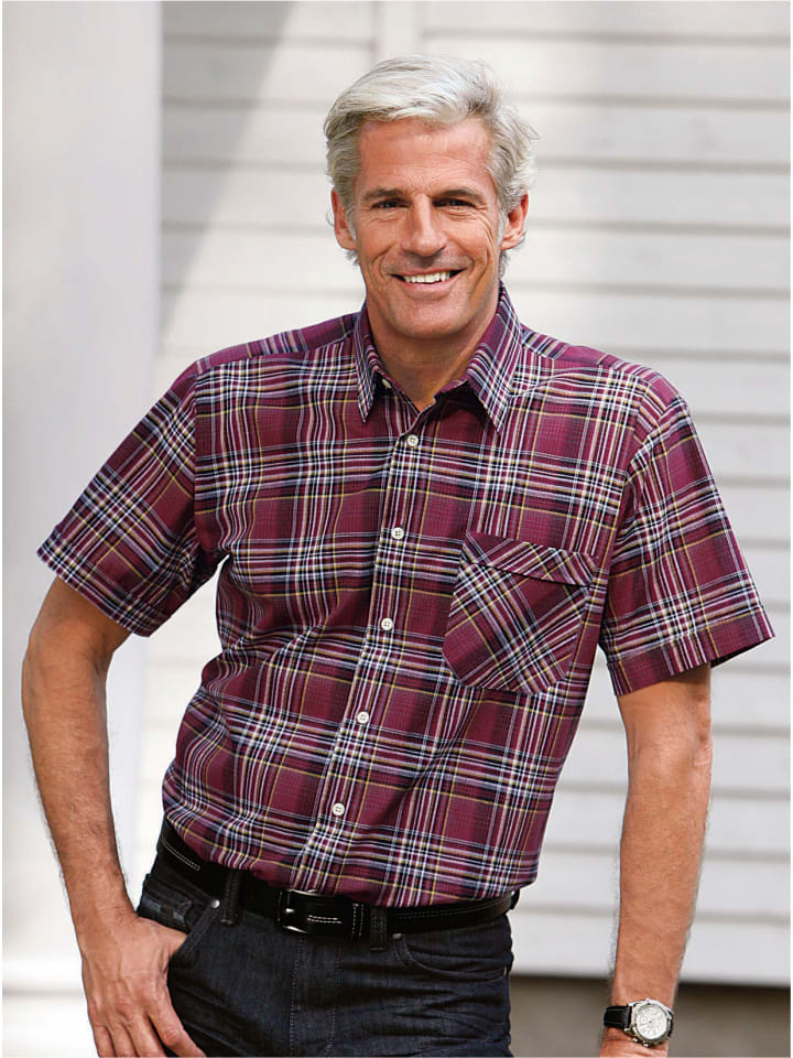 

Рубашка с короткими рукавами в бордовую клетку WITT WEIDEN