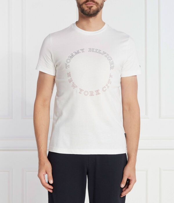 

Футболка монотипия раундл Slim fit Tommy Hilfiger, белый