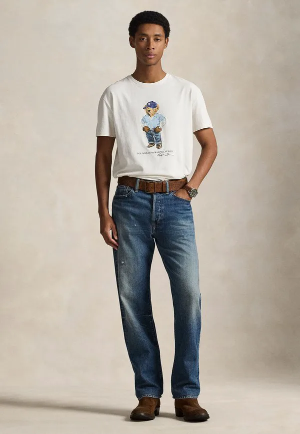 Классическая футболка-поло с принтом медведя. Polo Ralph Lauren, Nevis-Denim Bear — фото 2