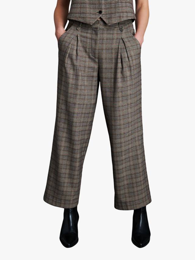 

Укороченные брюки мид-райз в клетку EAST 42ND