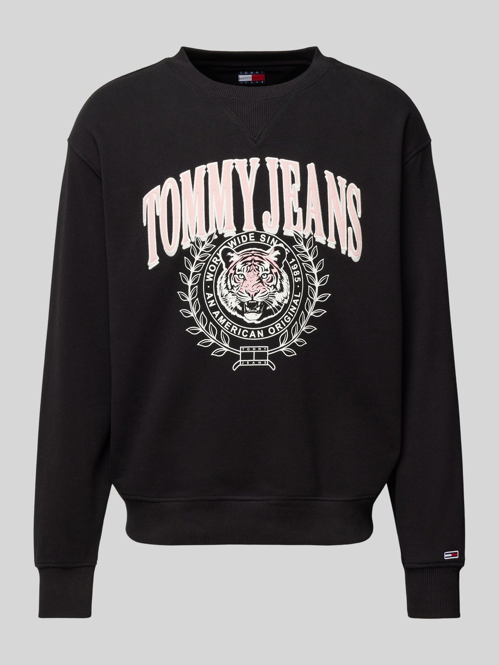 

Толстовка оверсайз из чистого хлопка модель 'VARSITY TIGER' Tommy Jeans, черный