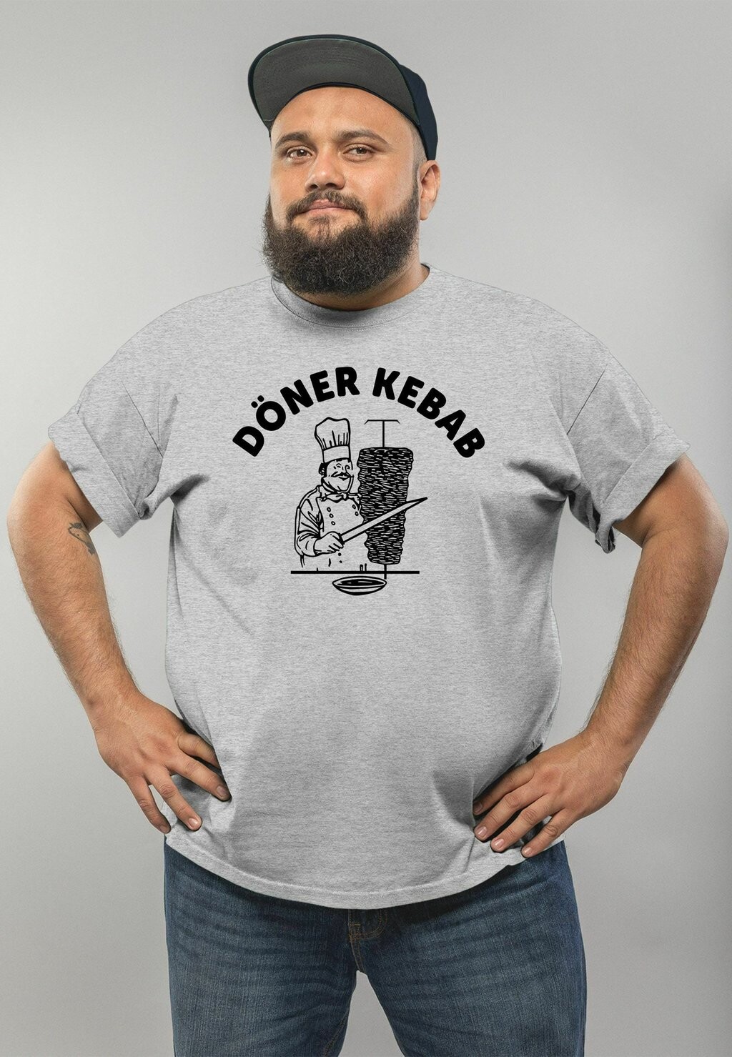 

Футболка с принтом KEBAB DÖNERSPIESS FUN Moonworks, цвет grau meliert