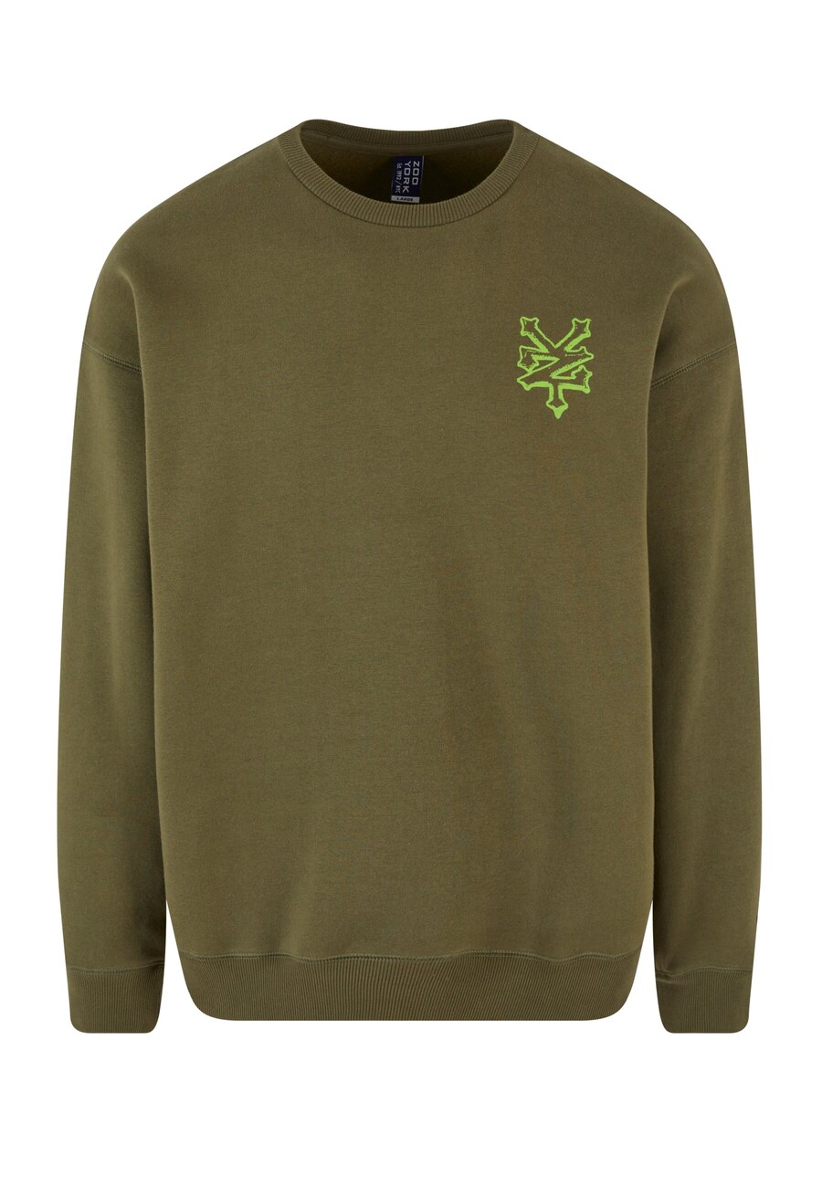 

Толстовка ZOO YORK Skeleton, цвет Olive/Neon green