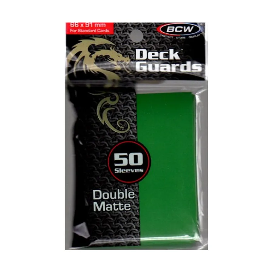 

Двойные матовые конверты для карточек — зеленый (50), Card Sleeves (BCW Supplies)