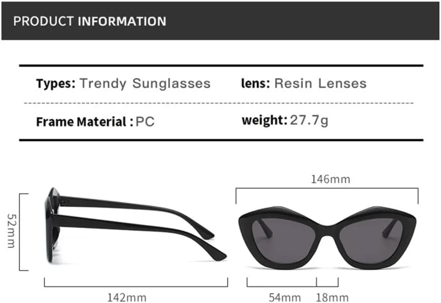 

Женские солнцезащитные очки «кошачий глаз» белого цвета, маленькие, необычной формы, конфетного оттенка, для путешествий, с защитой от солнца generic, C5 Black Yellow