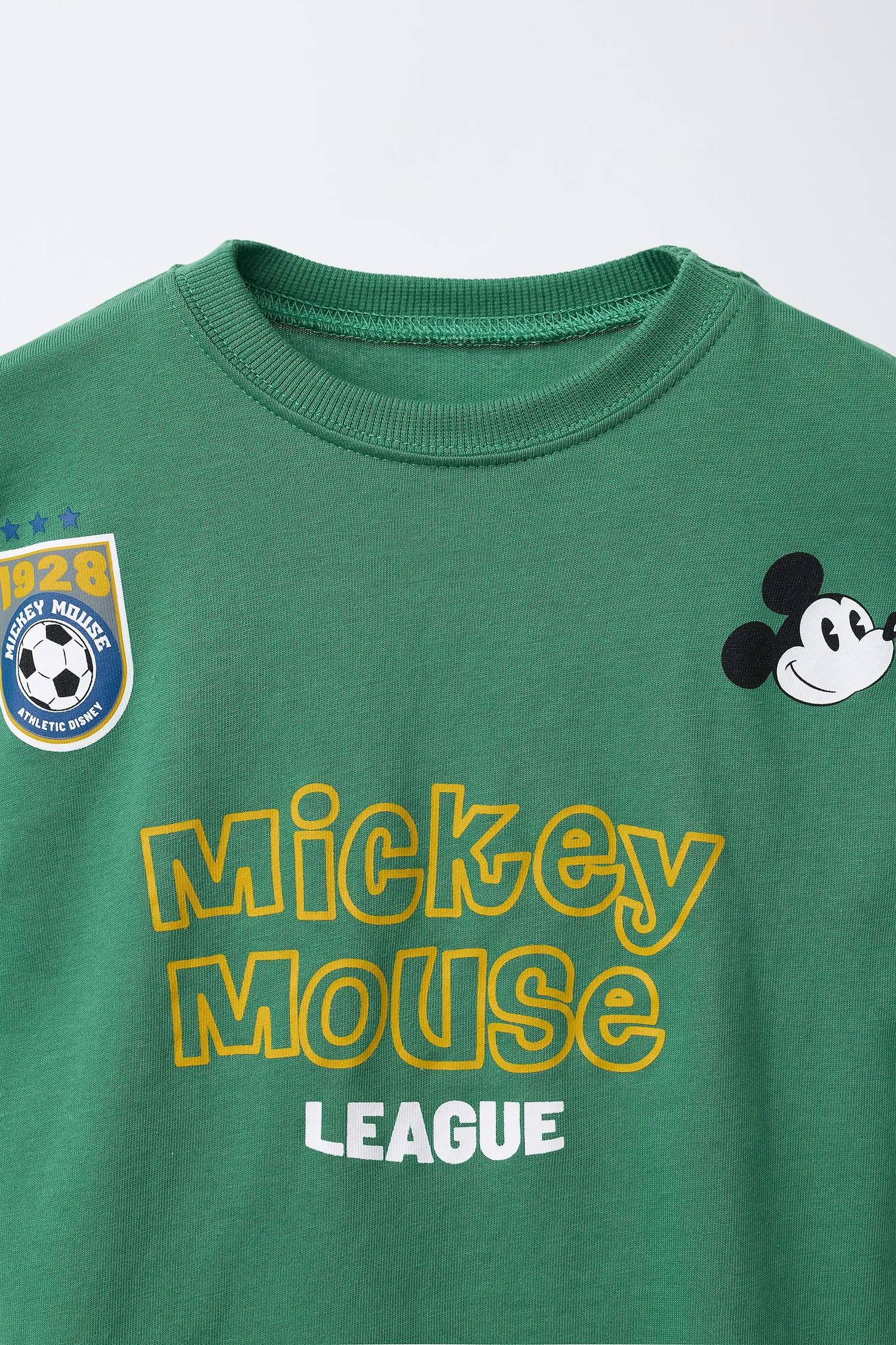 Футболка с изображением микки мауса disney Zara, зеленый — фото 3