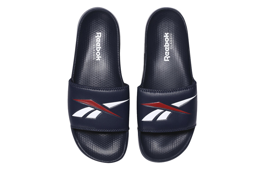 Шлепанцы Reebok Classic Slide Cozy Non-Slip Sports Slippers Blue Red, красный — фото 3