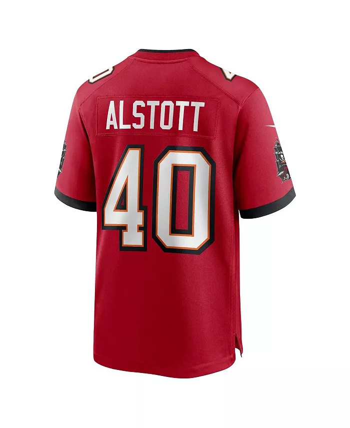 Мужская игровая футболка Mike Alstott красная Tampa Bay Buccaneers (игрок на пенсии) Nike — фото 2