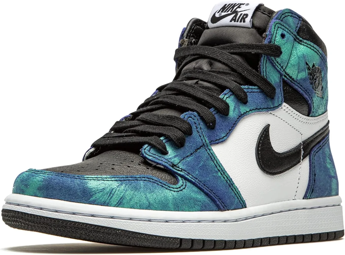 Кроссовки для трейлраннинга Nike Air Jordan 1 Retro High OG унисекс, белый/черный/зеленый — фото 4