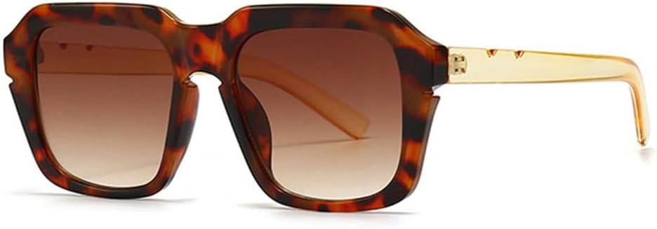 

Винтажные двухцветные солнцезащитные очки для женщин, модные солнцезащитные очки UV400 серого цвета с градиентом, мужские солнцезащитные очки MTZJH, Leopard Yellow Tea