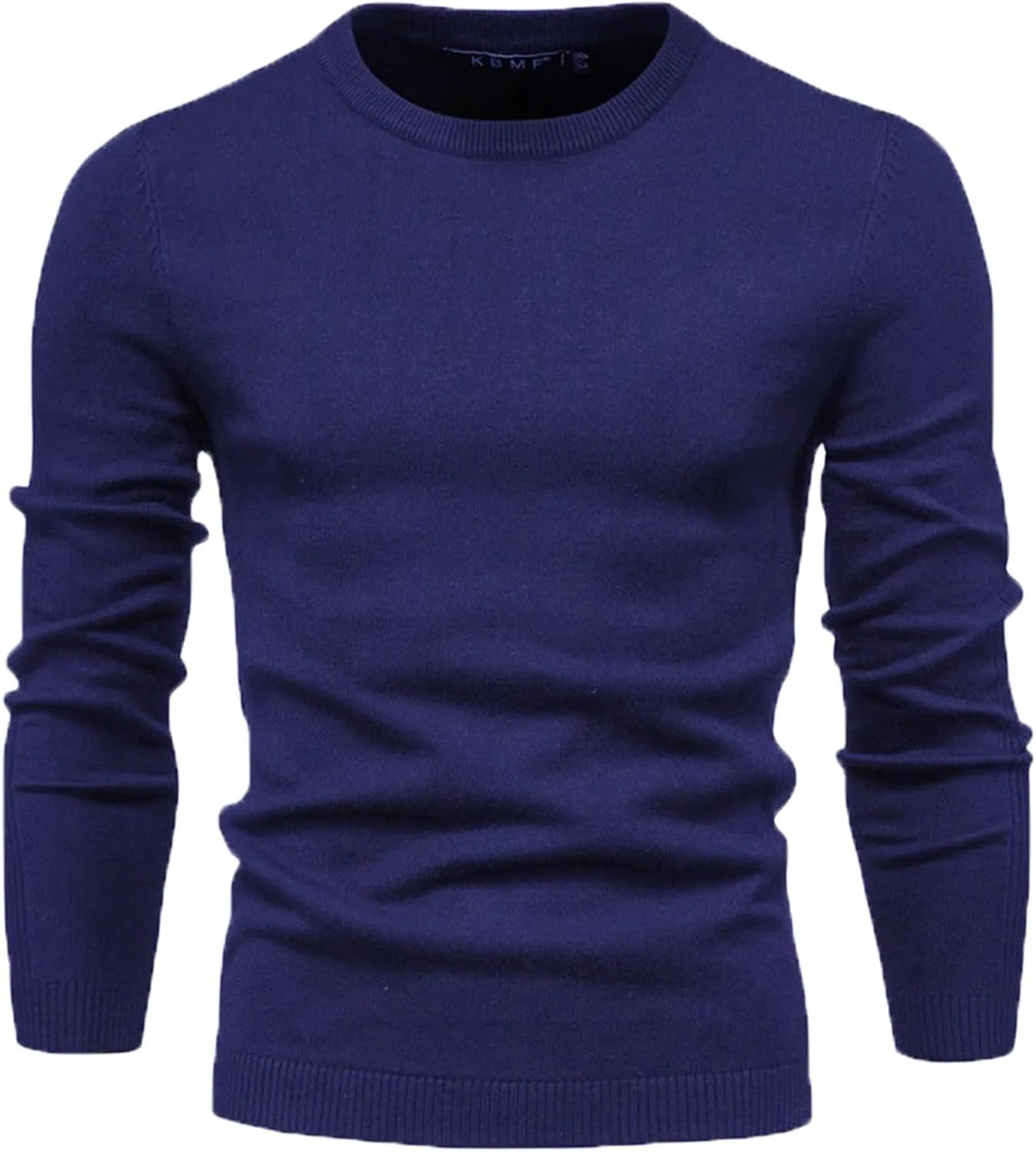 

Мужской свитер с круглым вырезом Slim Fit легкий вязаный