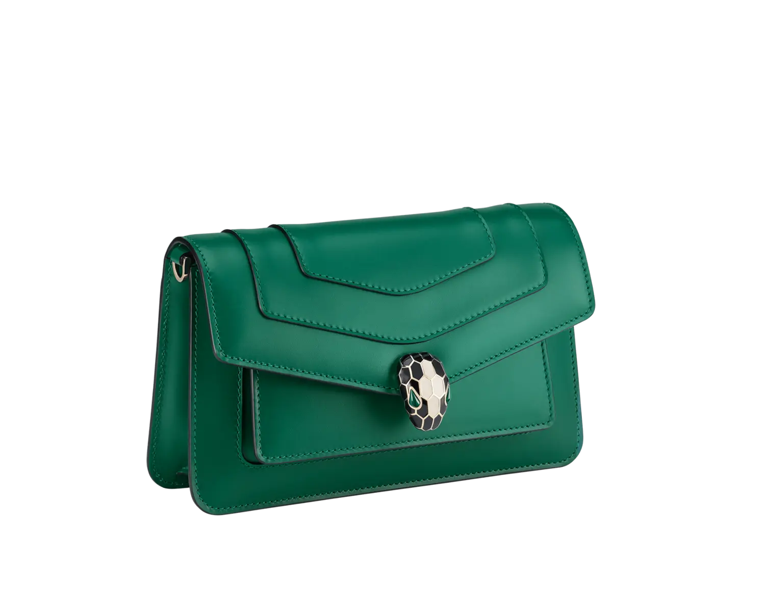 Сумка Serpenti forever с востока на запад Bvlgari, зеленый — фото 2