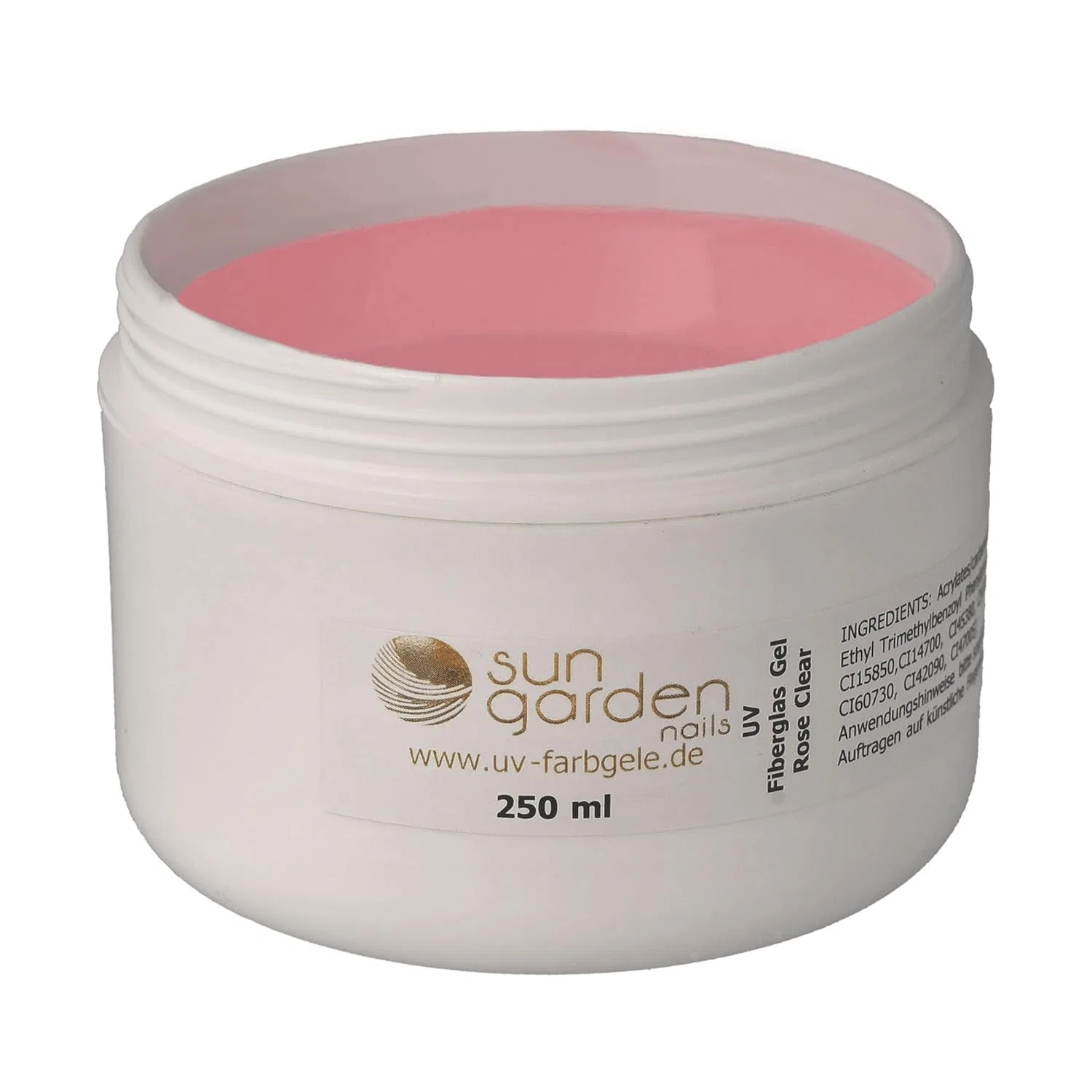 Гель для наращивания ногтей Sun Garden Nails Fibreglass Gel Rose Clear, 250 мл Sun Garden Nails