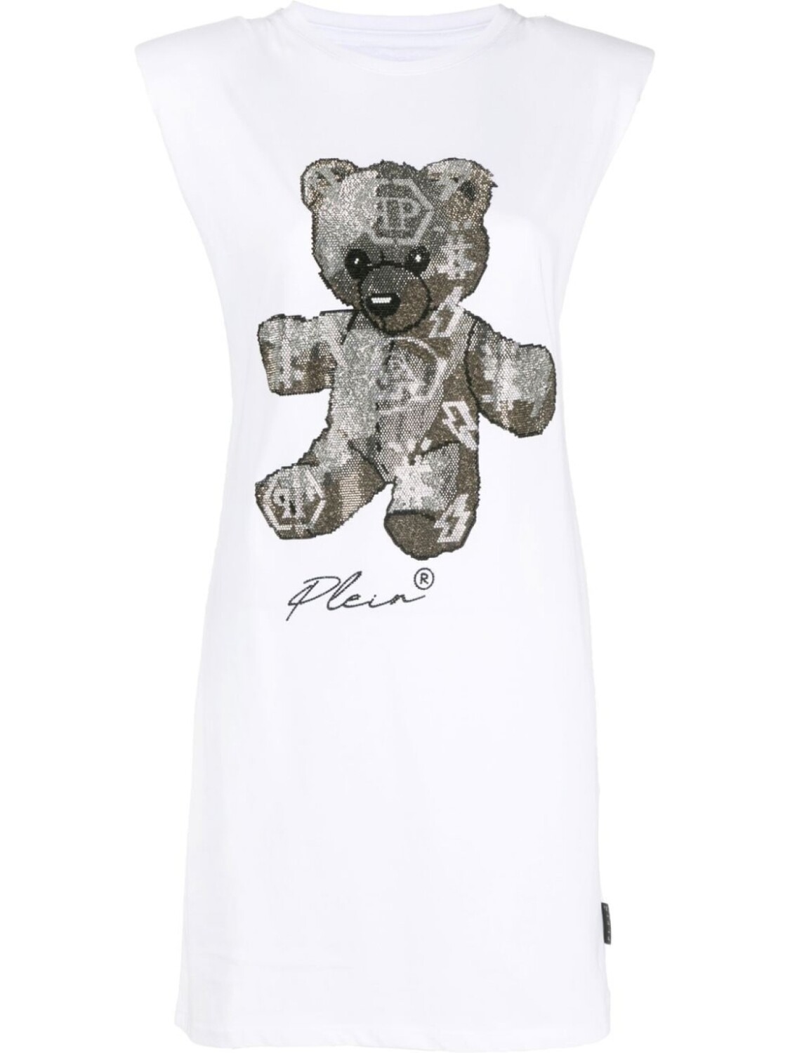 

Philipp Plein платье-футболка с кристаллами, белый