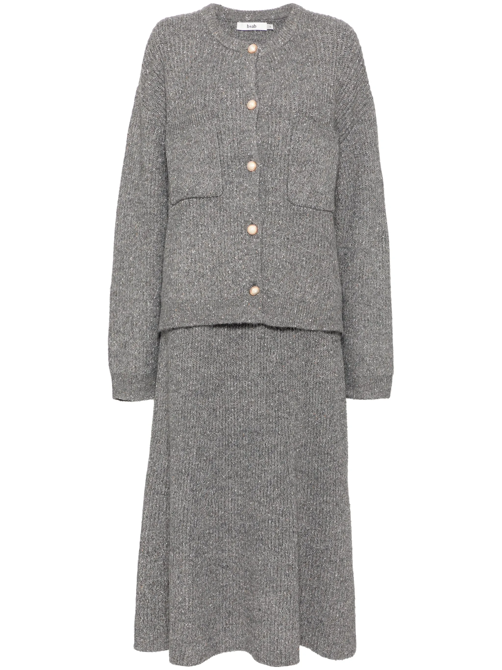 

Трикотажный комплект из топа и юбки B+Ab, серый