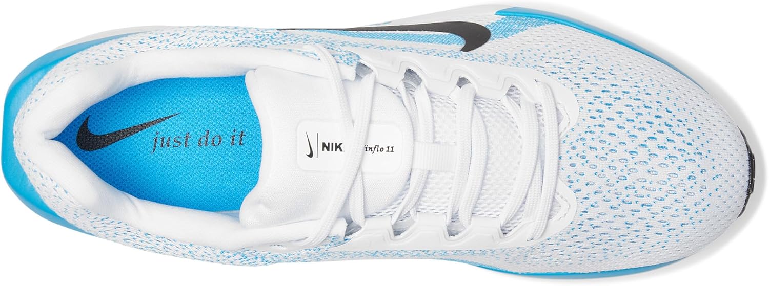 Мужские кроссовки для бега по шоссе Nike Winflo 11, 6 X-Wide White/Black/Blue Hero — фото 4