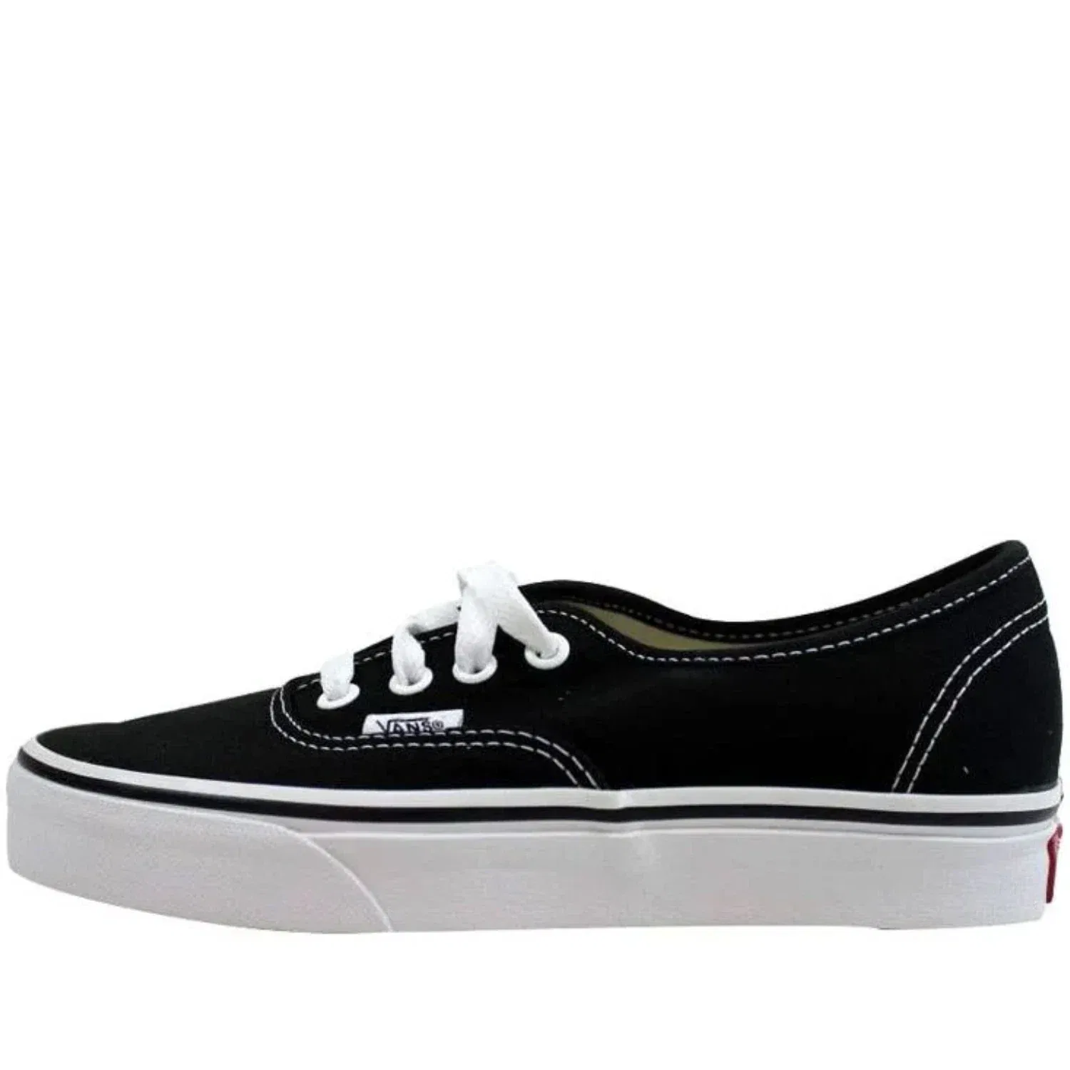 Мужские кроссовки Vans Authentic VN000EE3BLK, черно-белые, из парусины, модель HAWK2700 — фото 2