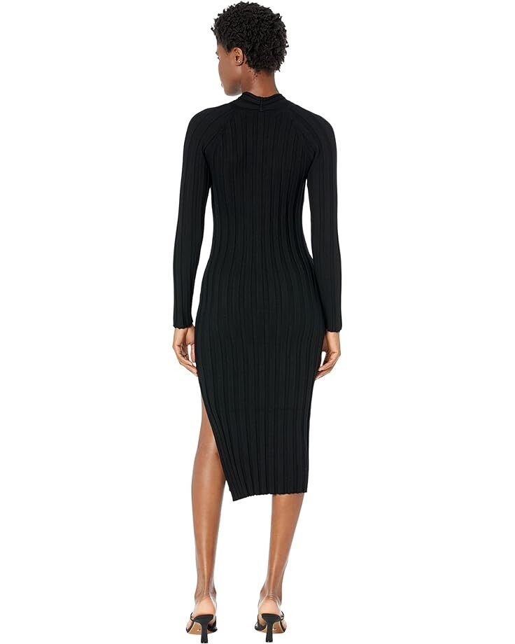 

Платье MILLY Twist Front Raglan Sleeve Midi Dress, черный