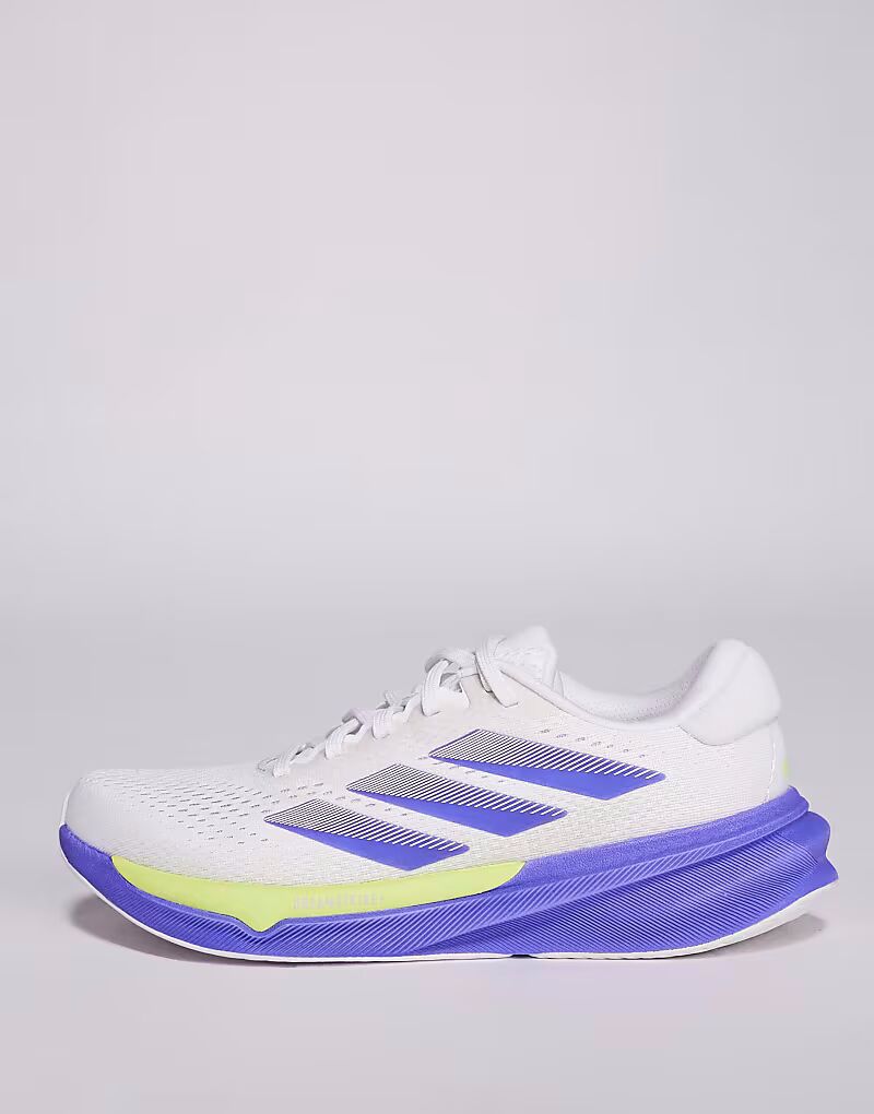 Кроссовки Adidas Running Supernova Stride 2 белого, серебристого и фиолетового цветов Adidas Performance — фото 2
