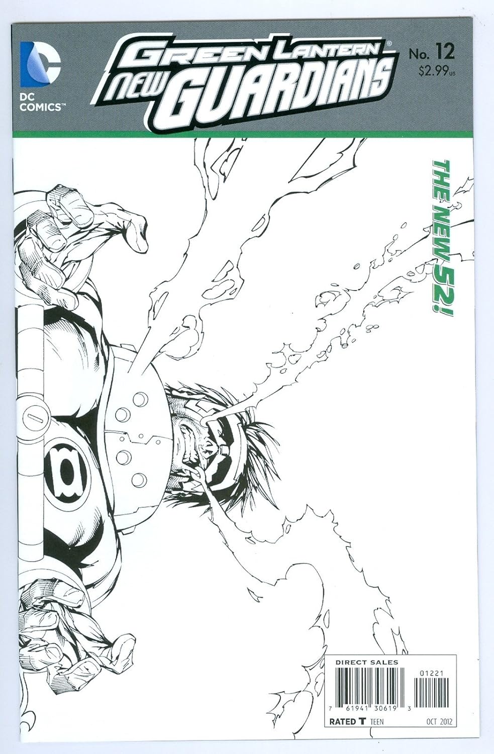 

Green Lantern New Guardians #12 "Black & White Sketch Variant" (DC COMICS)