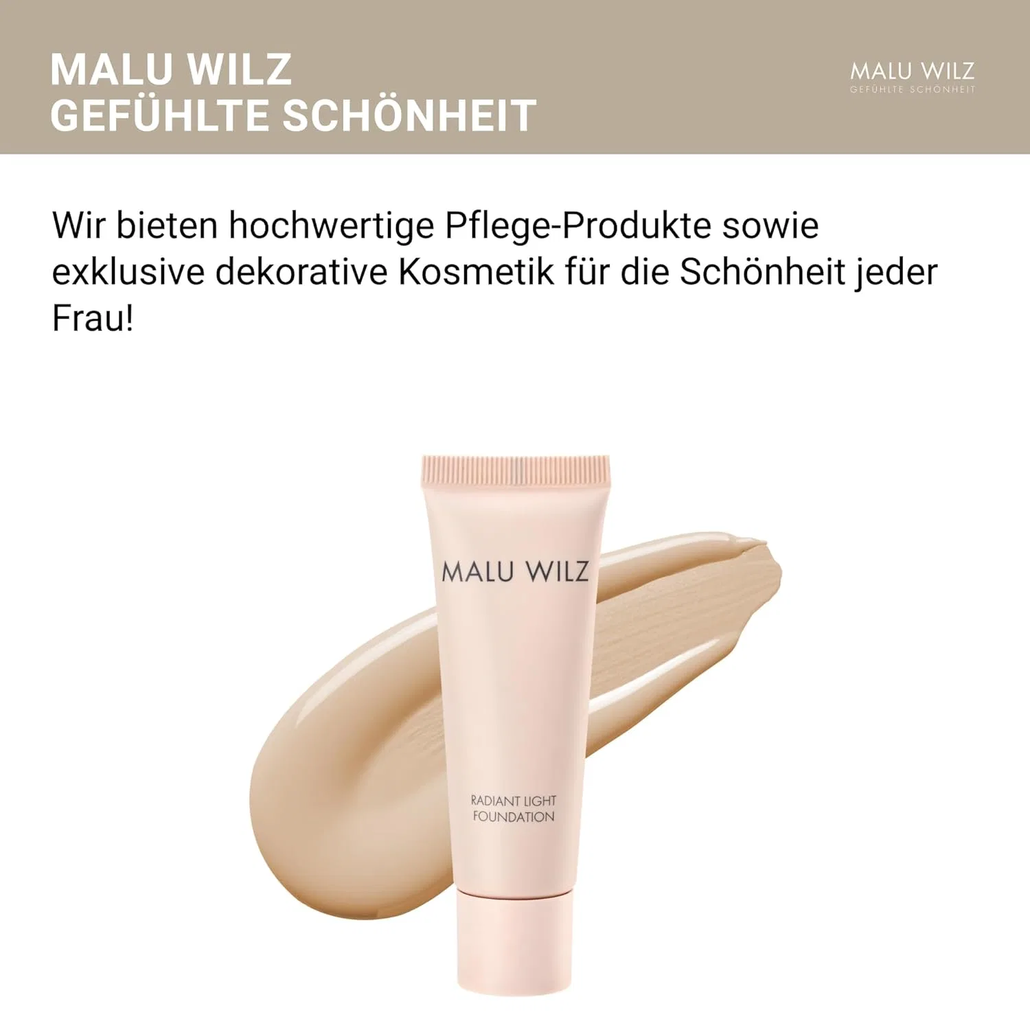 Жидкая тональная основа «Radiant Foundation Make-Up Liquid No. 5 Porcelain» от Malu Wilz, 25 мл Malu Wilz, Porcelain — фото 2