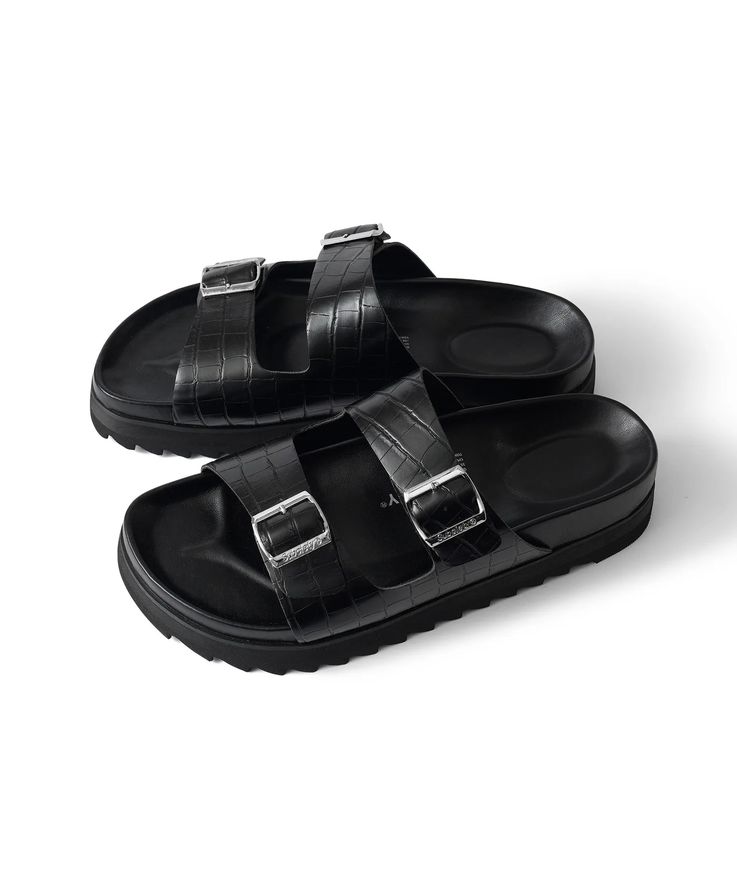 Мужские сандалии Subciety CROCODILESANDALS с тиснением под крокодила — фото 3