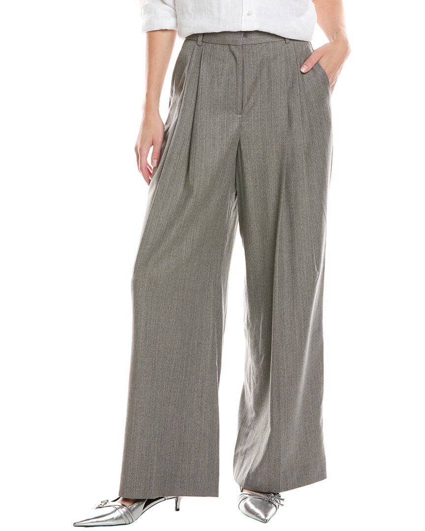 

Широкие брюки из шерсти Reiss Otis, серый