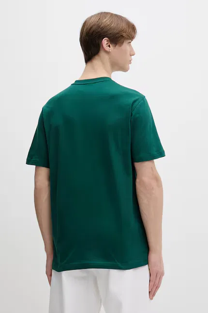 Футболка хлопковая Trefoil Adidas Originals, зеленый — фото 3