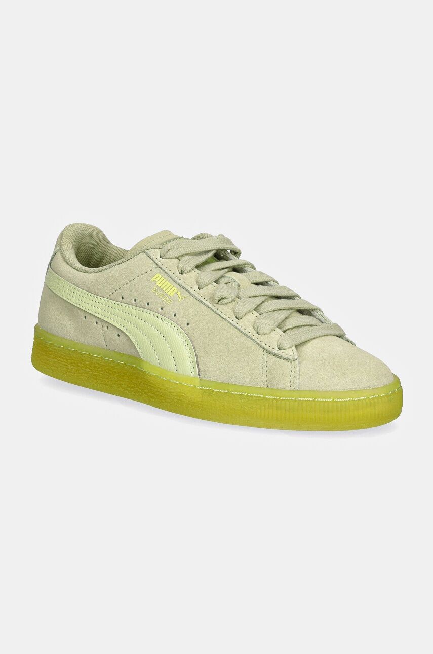 

Кроссовки Puma Suede Classic полупрозрачные замшевые, зеленый